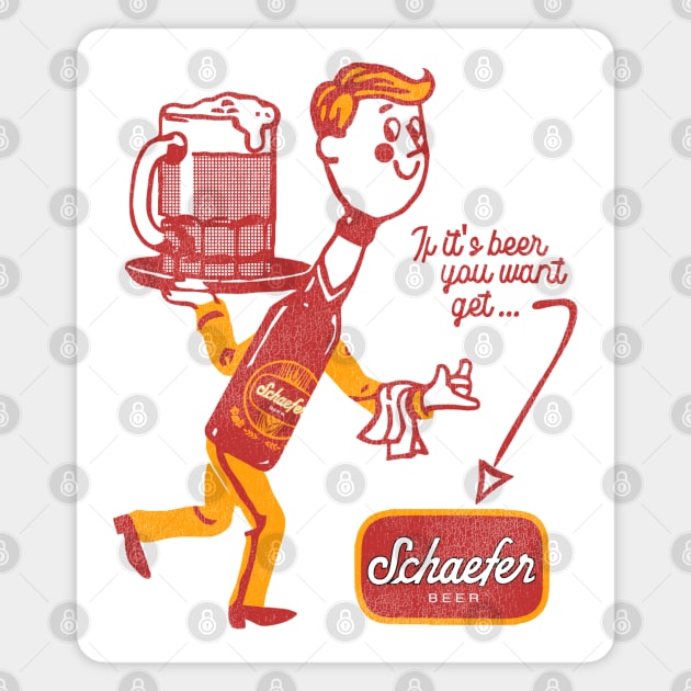 Schaefer Beer Man Retro Defunct Breweriana Magnet by darklordpug